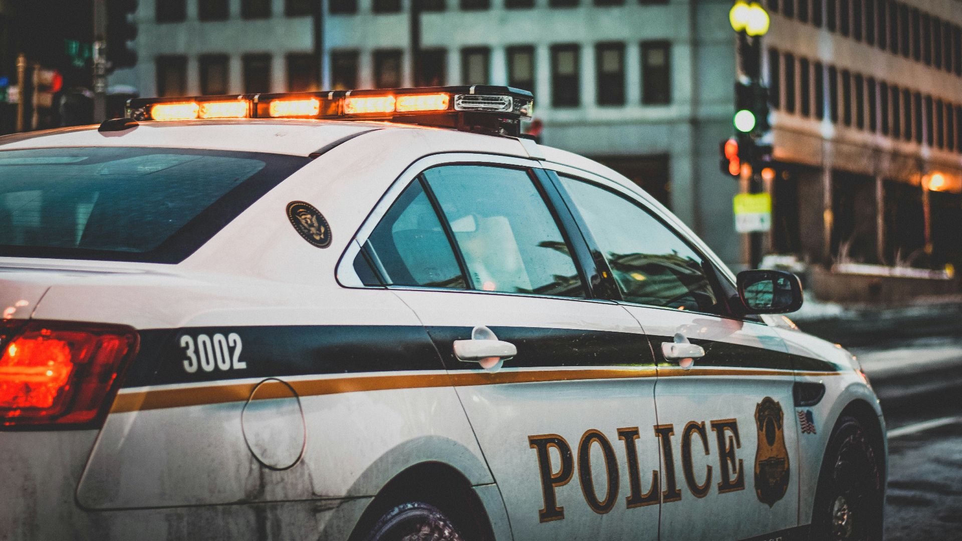 police car at street