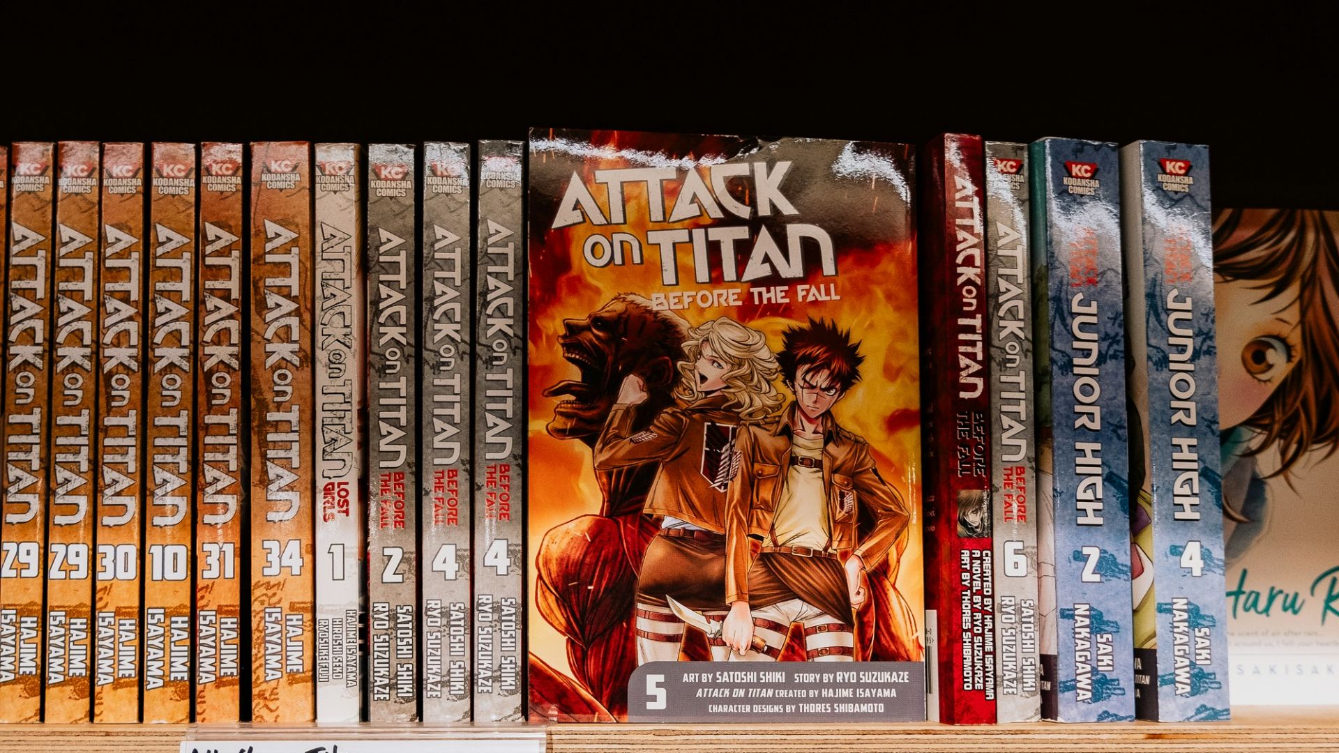 a bookshelf with many books on it