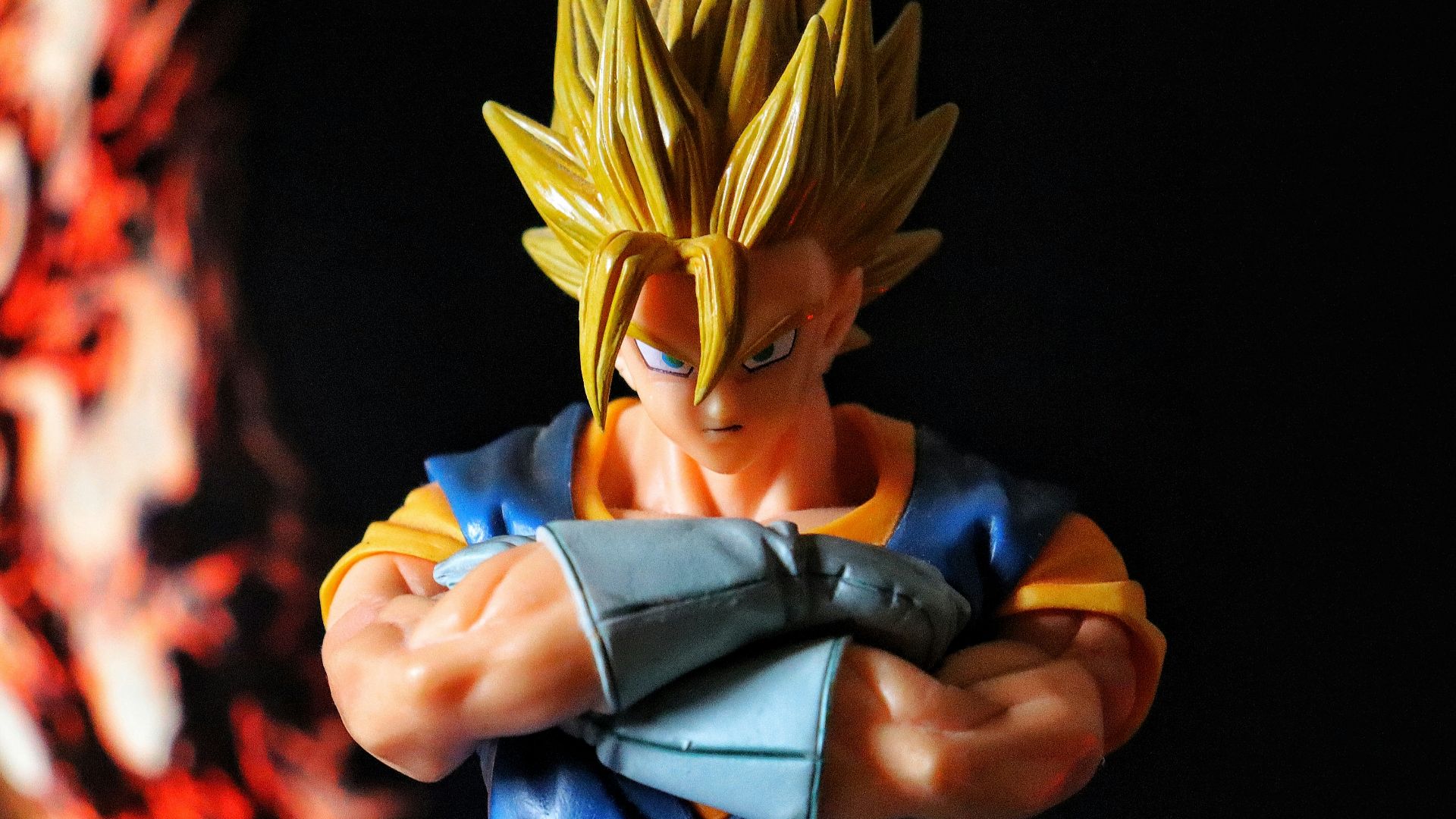 A close up of a dragon ball action figure