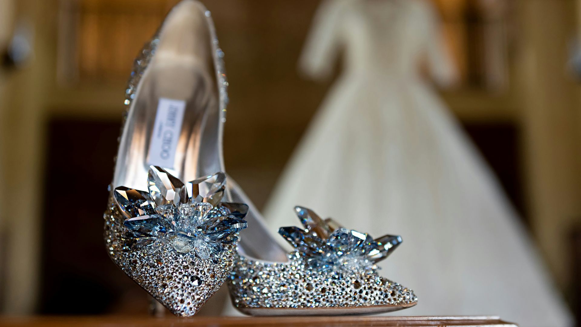 a close up of a pair of shoes on a table