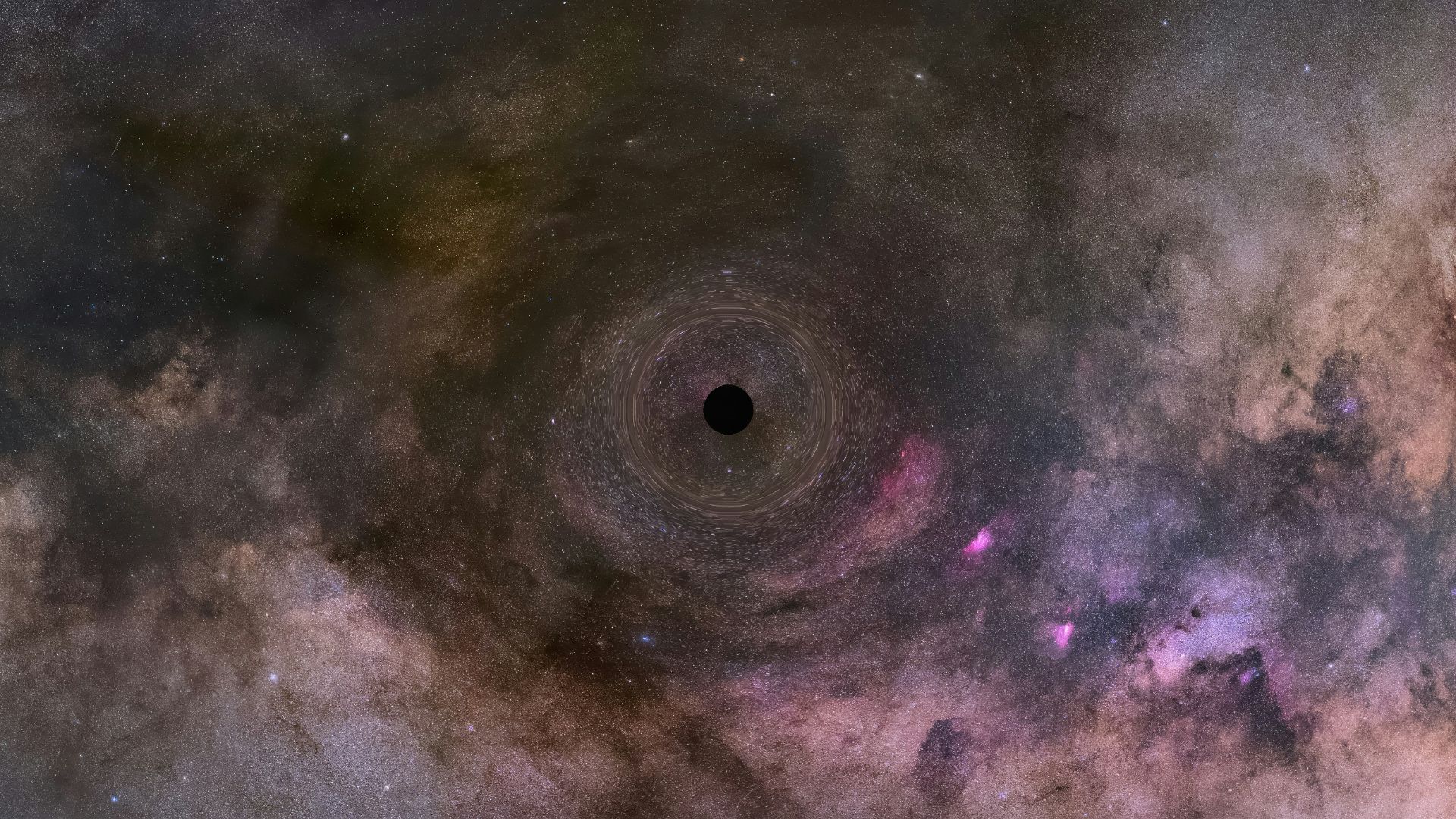 an image of a black hole in the sky