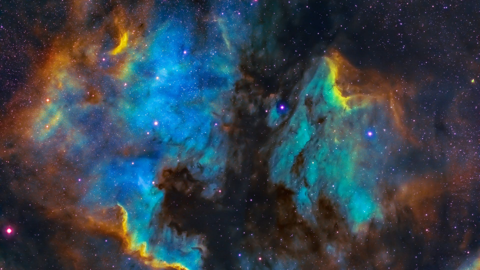 blue and black galaxy digital wallpaper