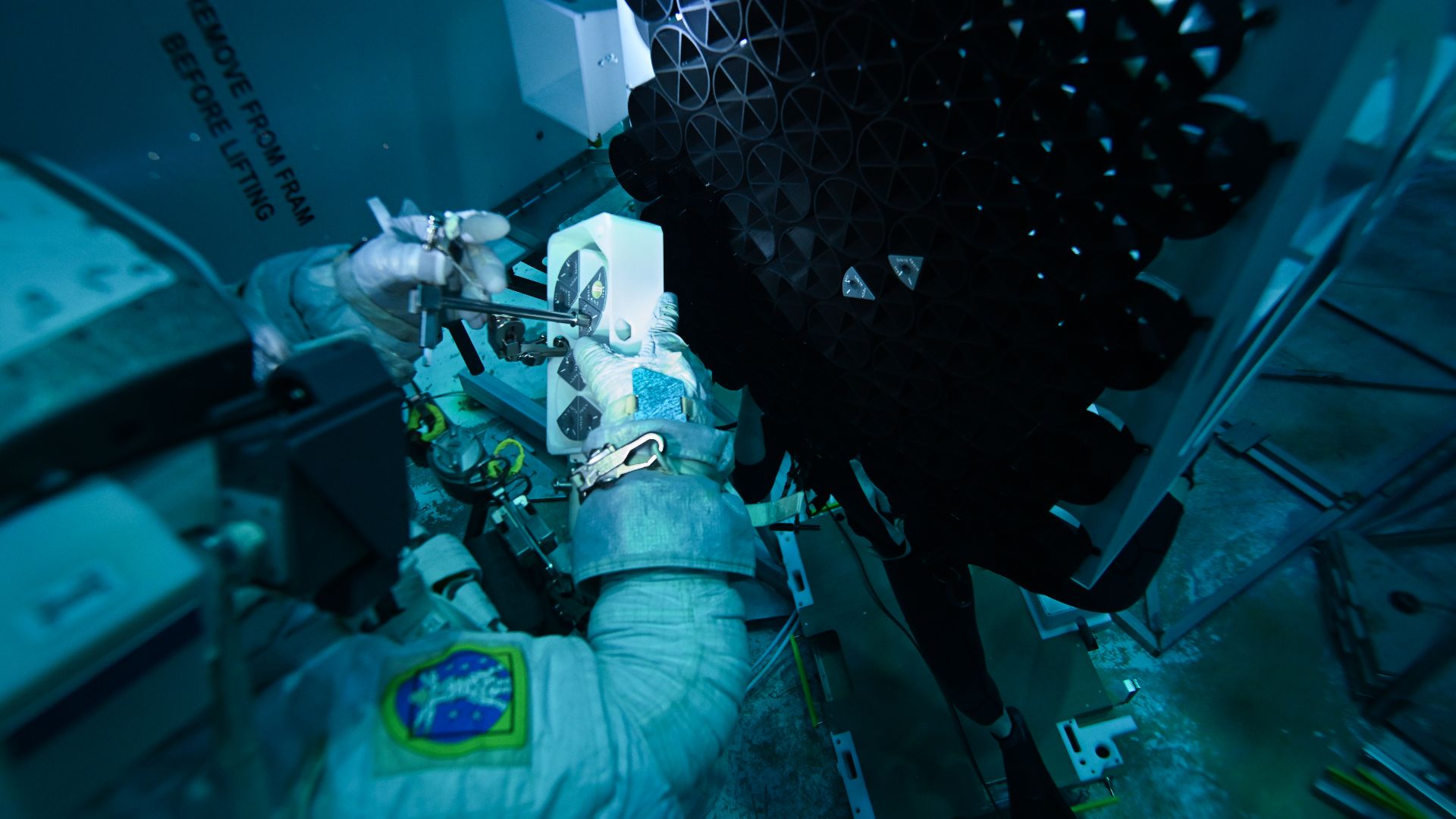 File:Astronauts Practice NICER Repair (SVS14678 - NICER NBL Pool Test-09).jpg