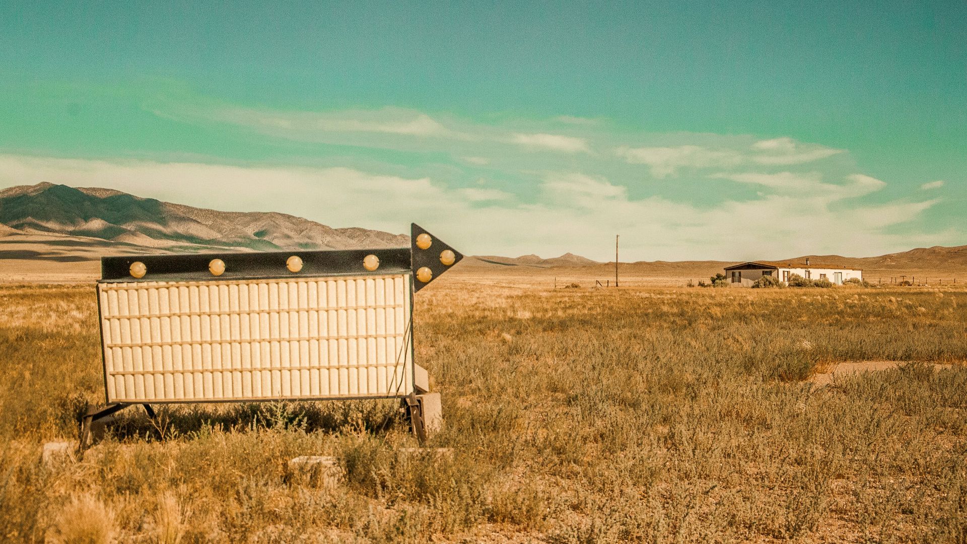 right arrow marquee signage