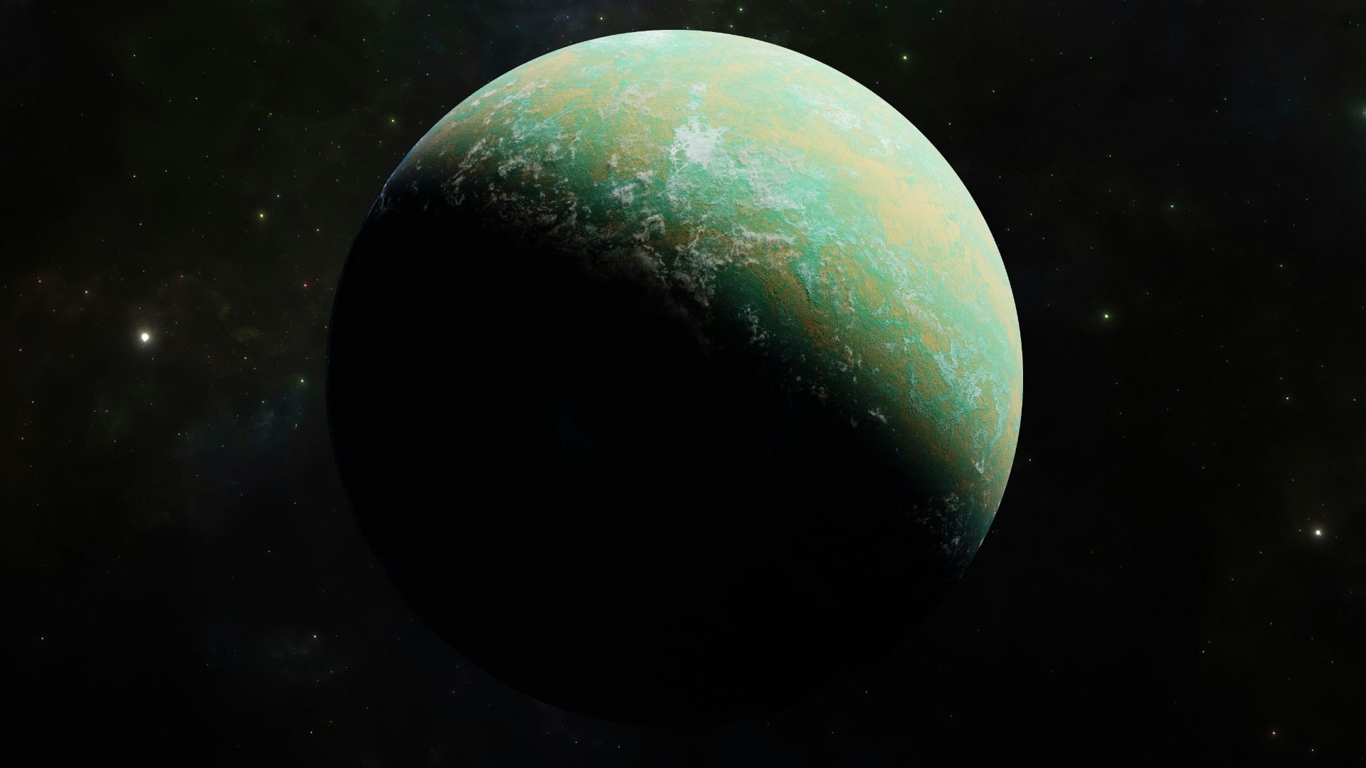 an artist's rendering of a planet in space