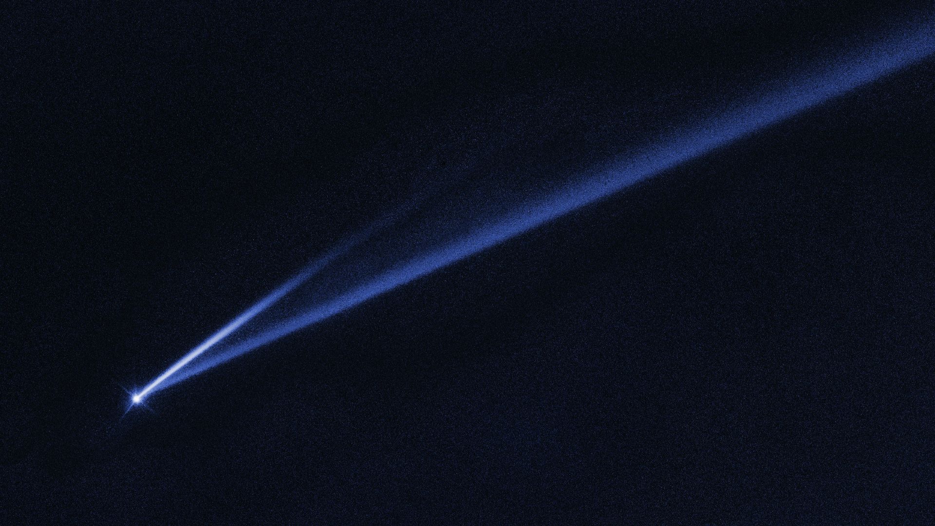 a light emitting from the top of a dark object