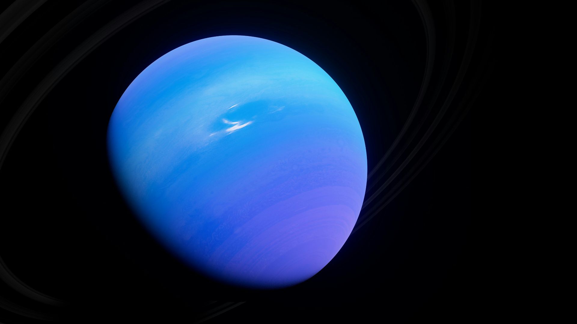 a blue planet with a black background