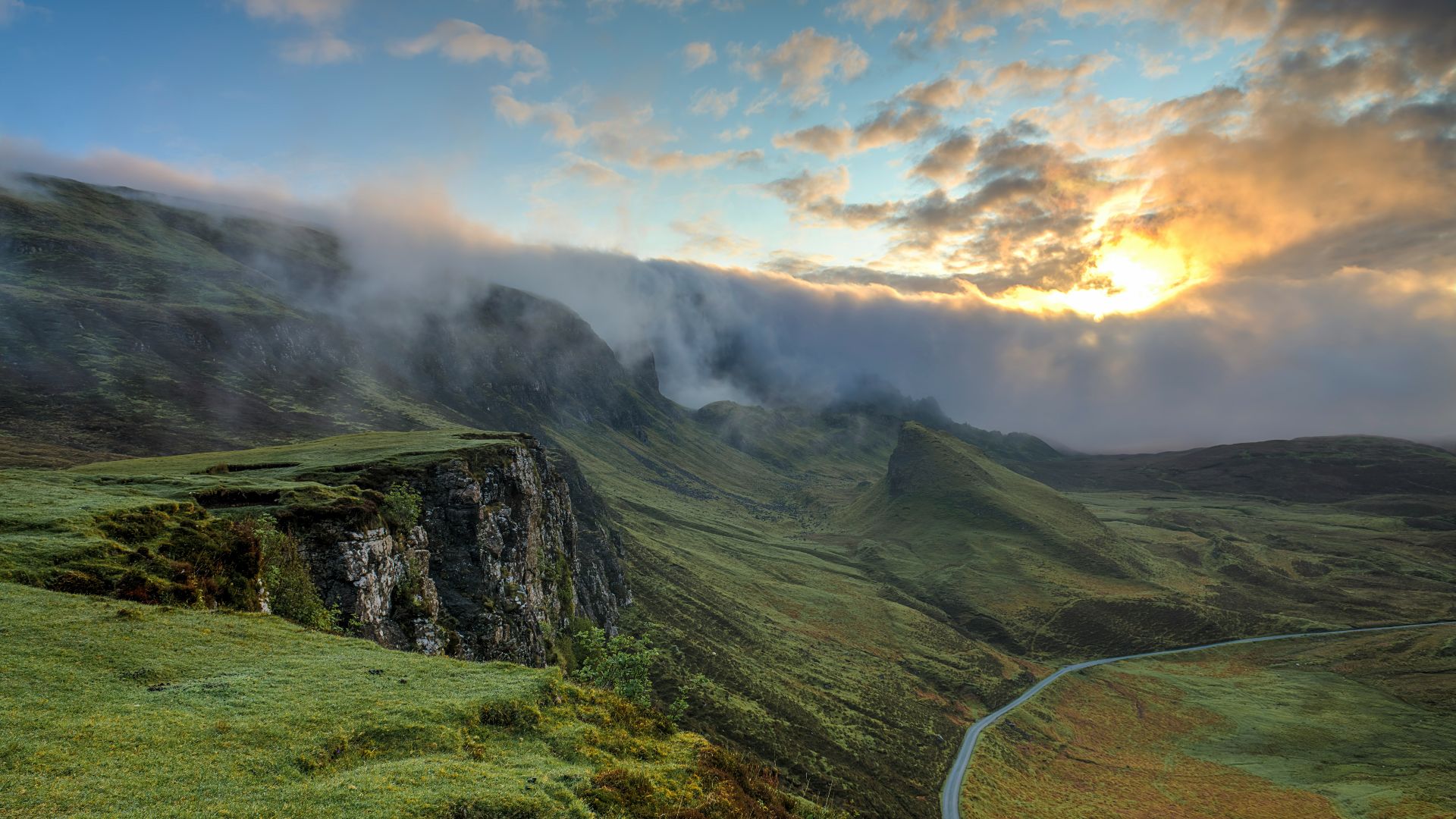 foggy mountain summit