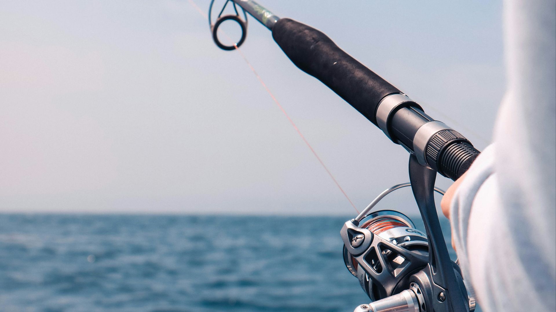 person holding black fishing rod