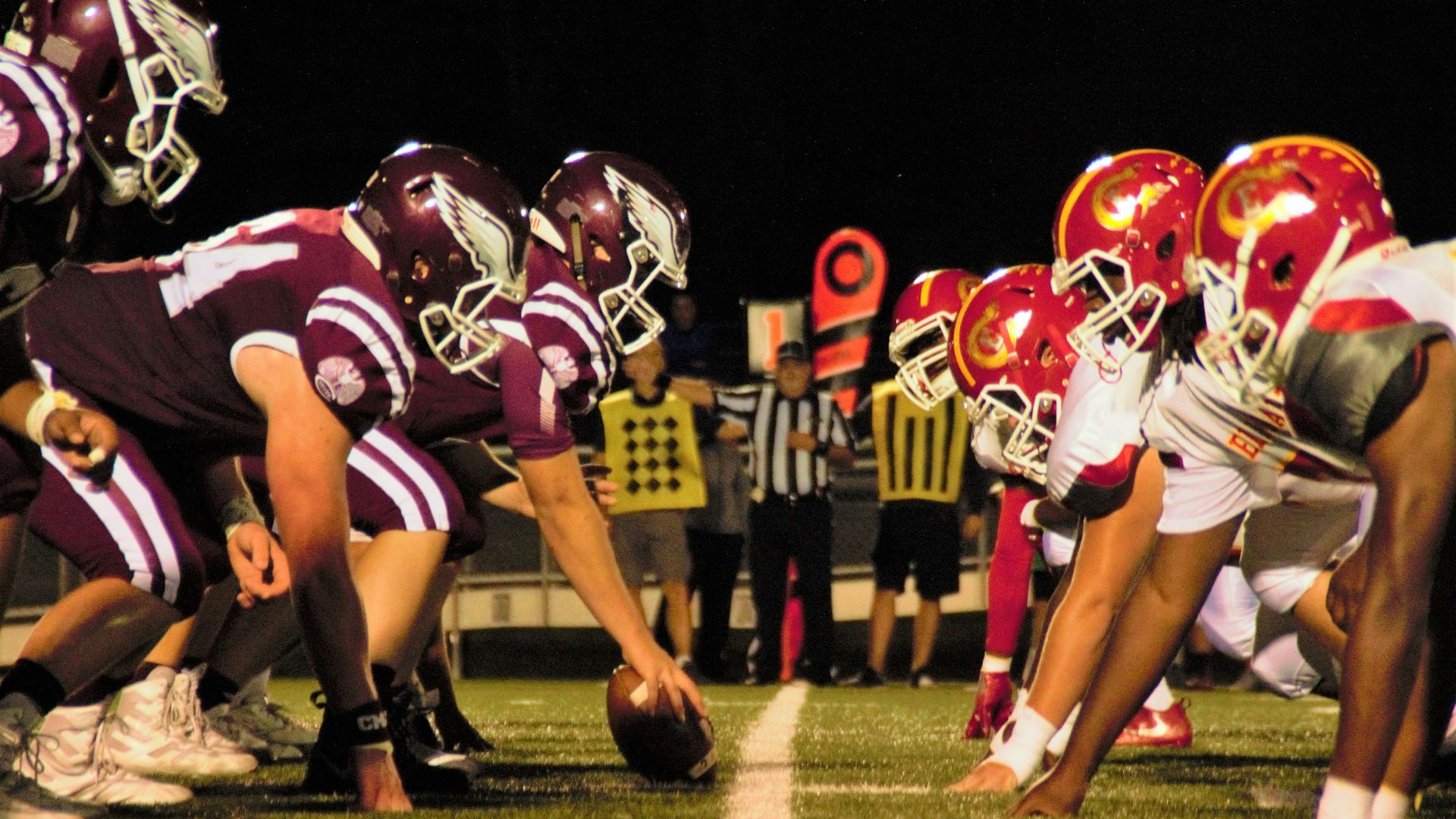 closeup photo of football players