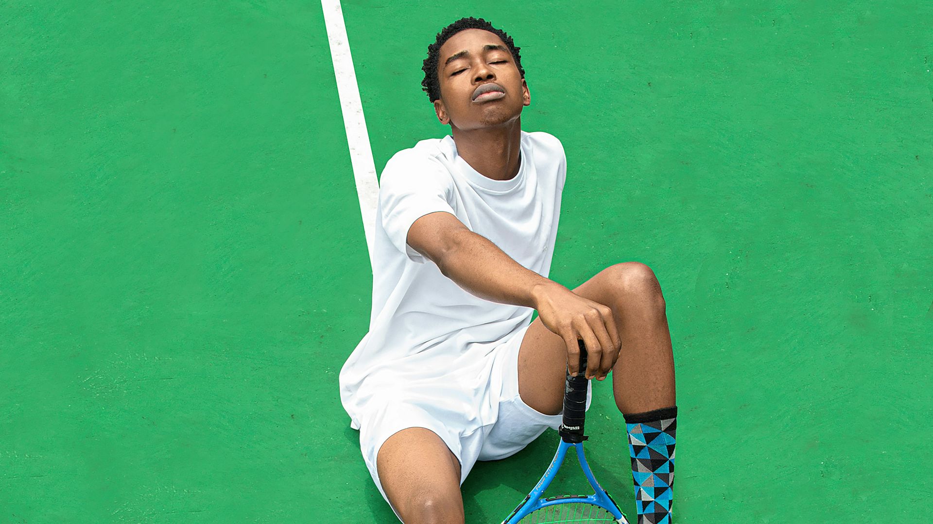 a man playing tennis