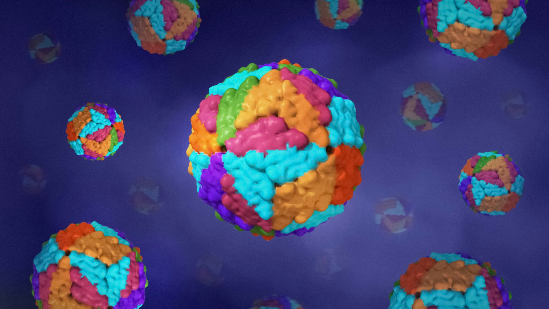 a bunch of balls that are in the air