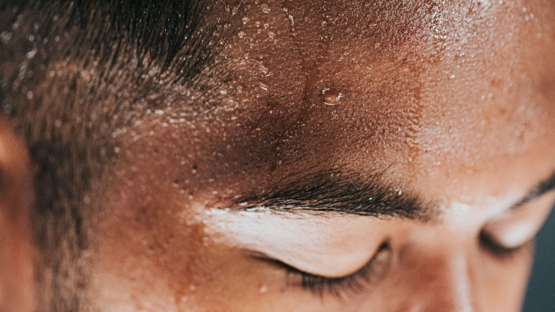 mans face in close up