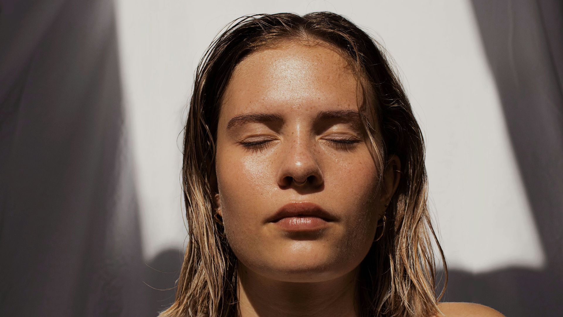 woman in white tank top