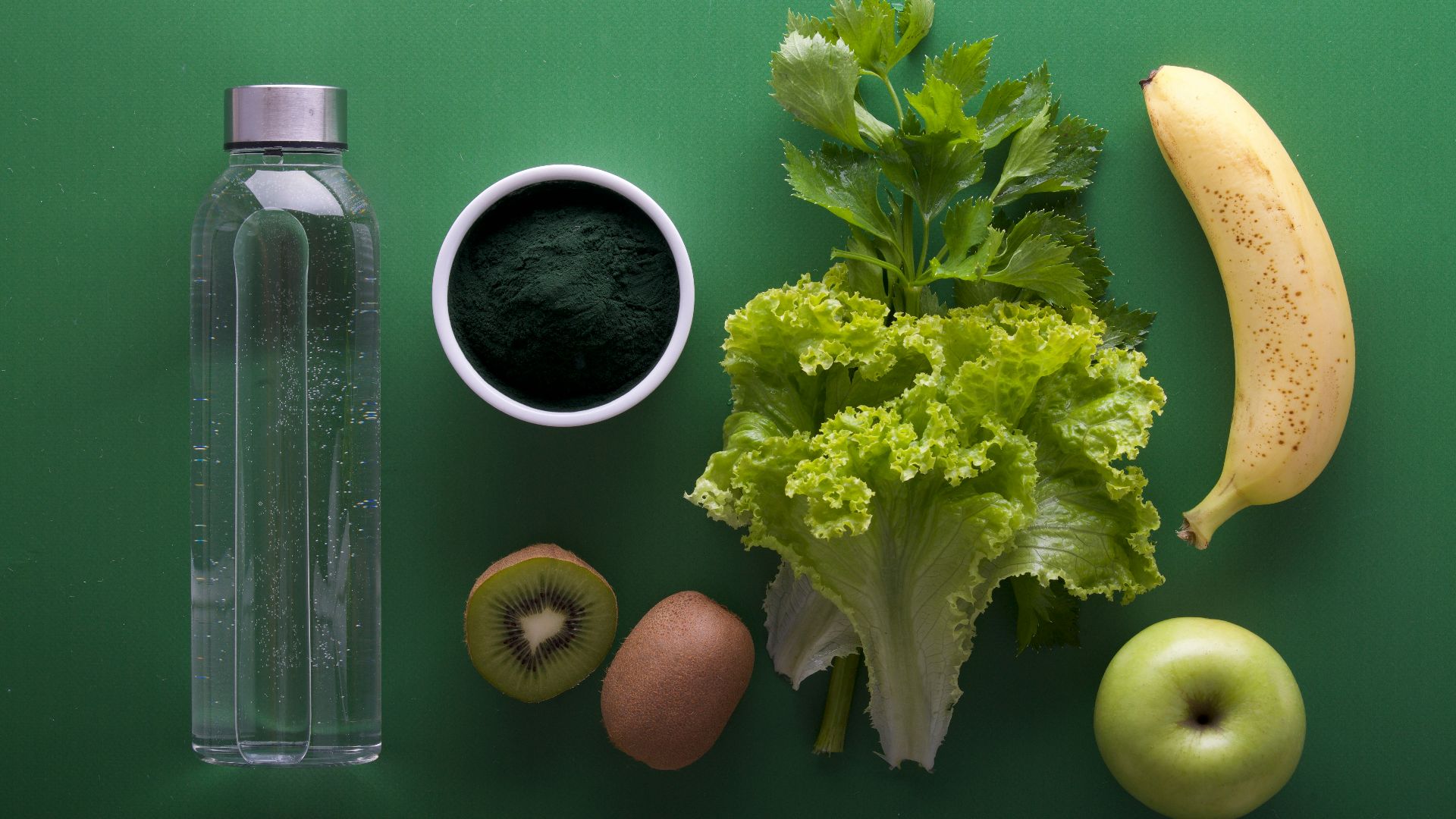 assorted fruits and vegetables on green surface