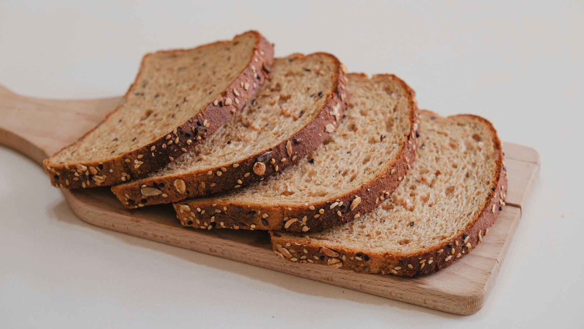 brown bread on white plate