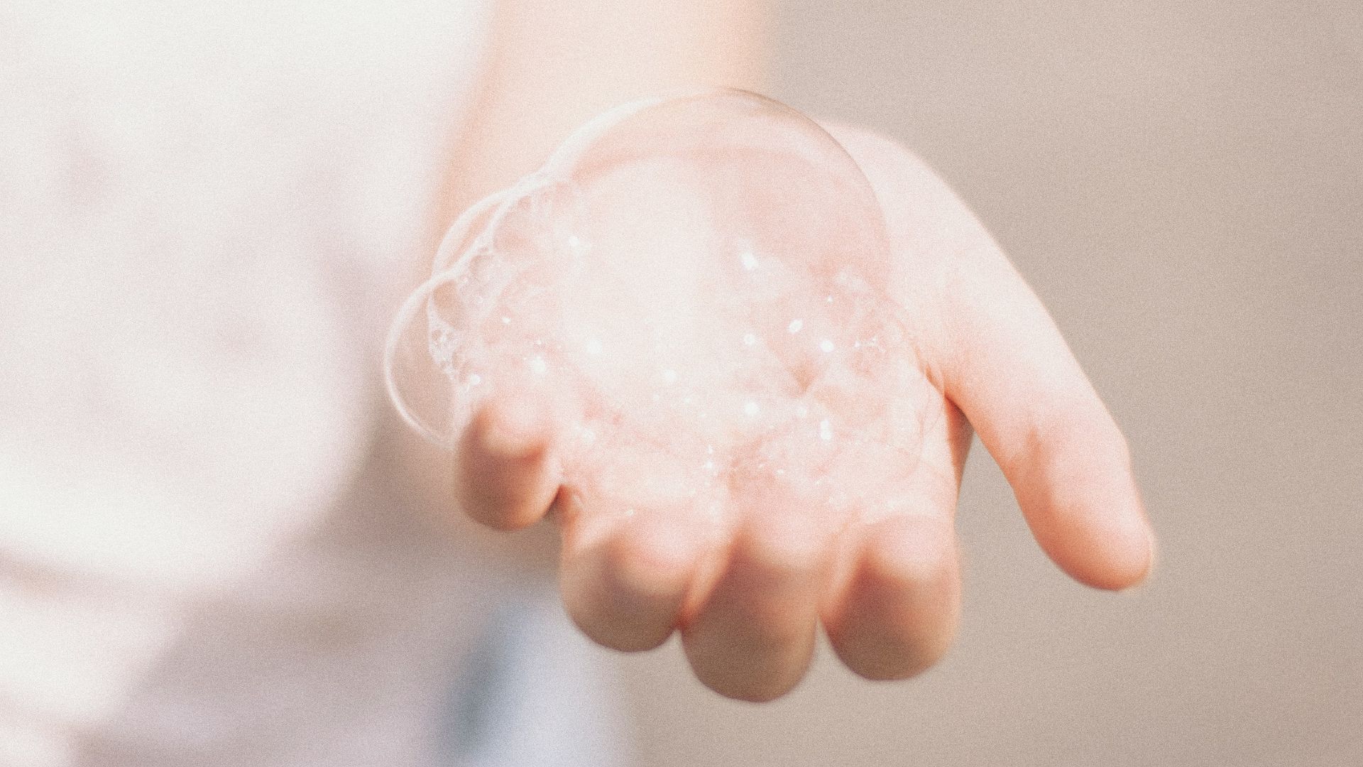 person holding bubbles