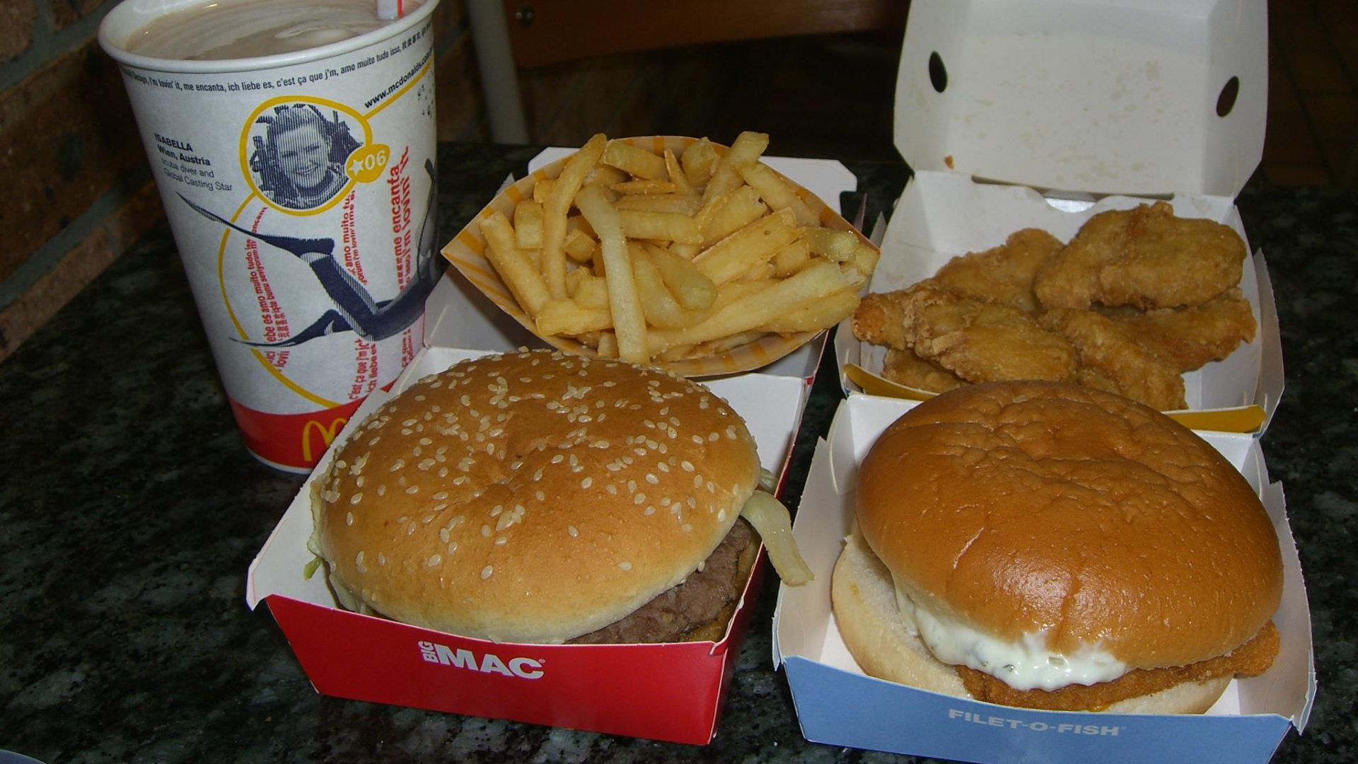 File:Big Mac meal with Chocolate Shake, Fillet-O-Fish, Chicken McNuggets - McDonalds, Hume Hwy AUD16.80 (3855099153).jpg
