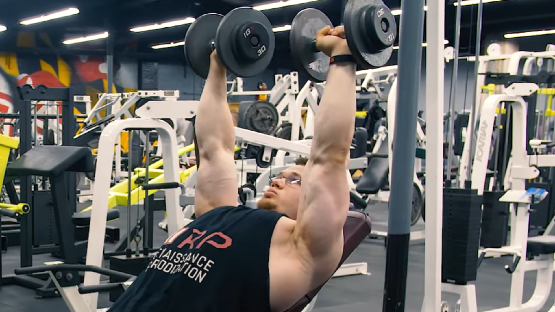 Incline Dumbbell Chest Press (2)