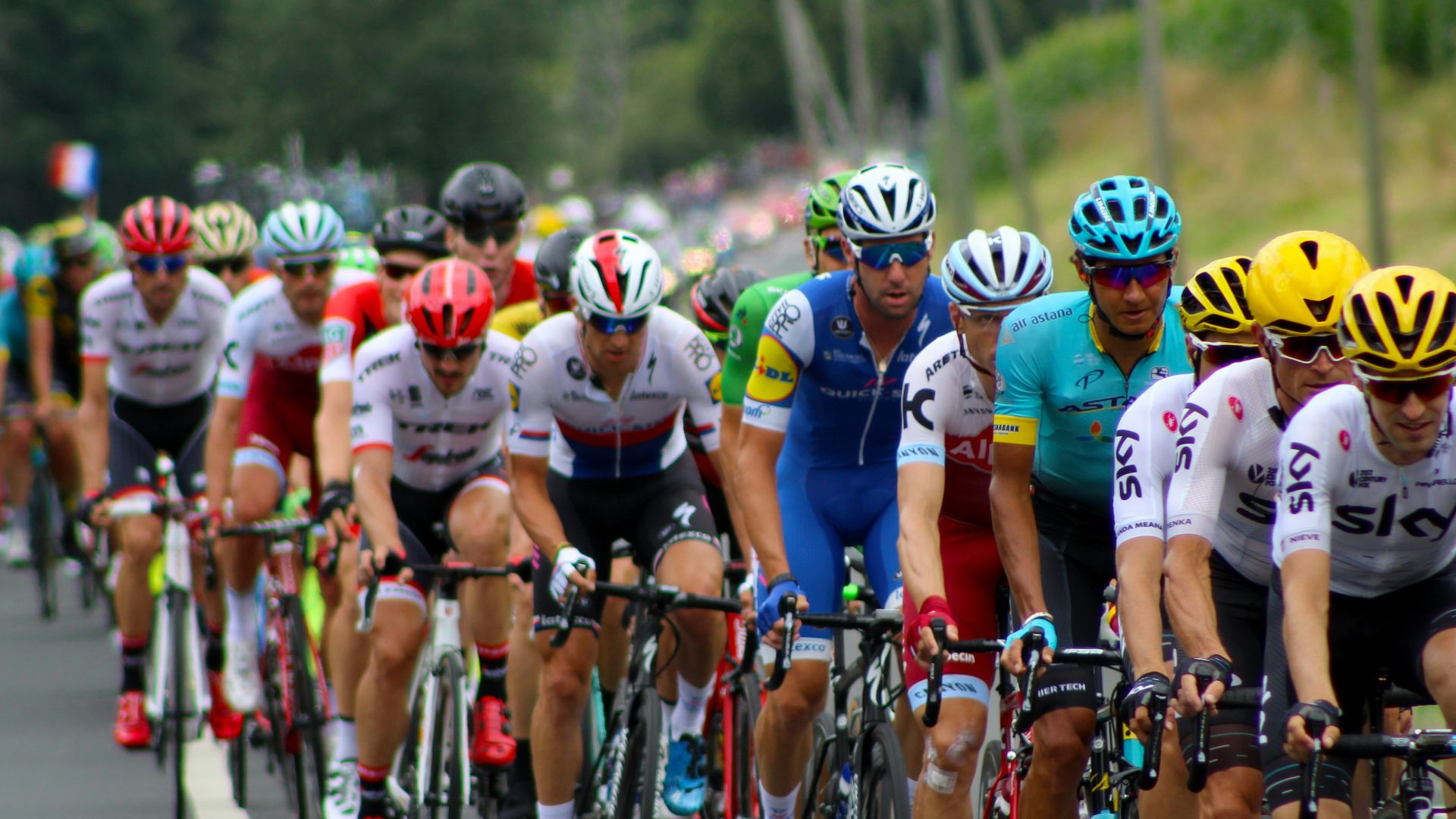 group of men riding bicycle