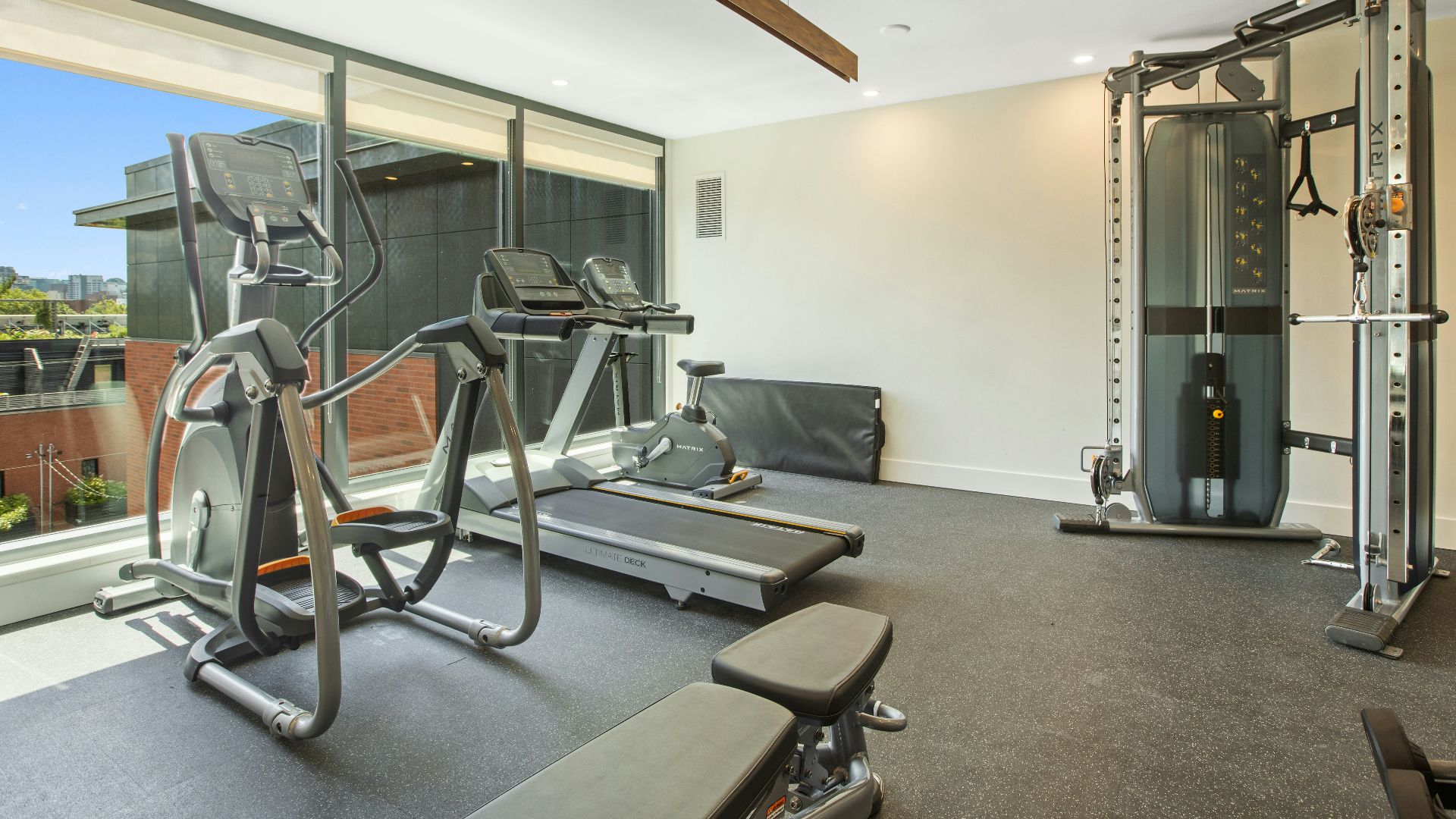 black and gray exercise equipment