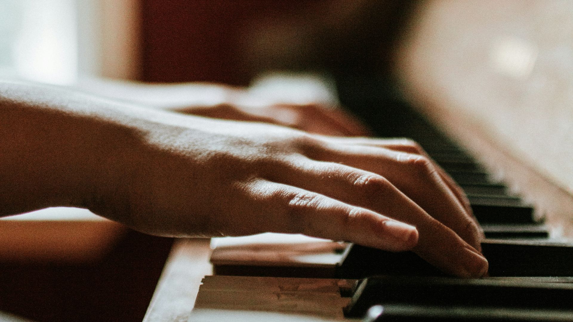 person playing piano