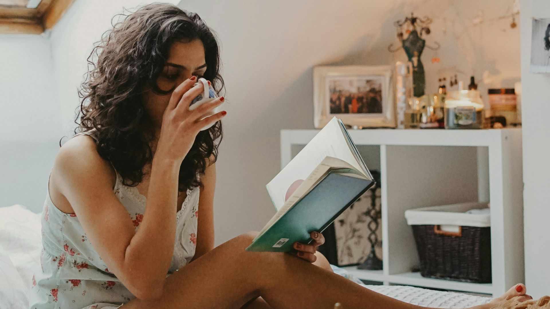woman holding book