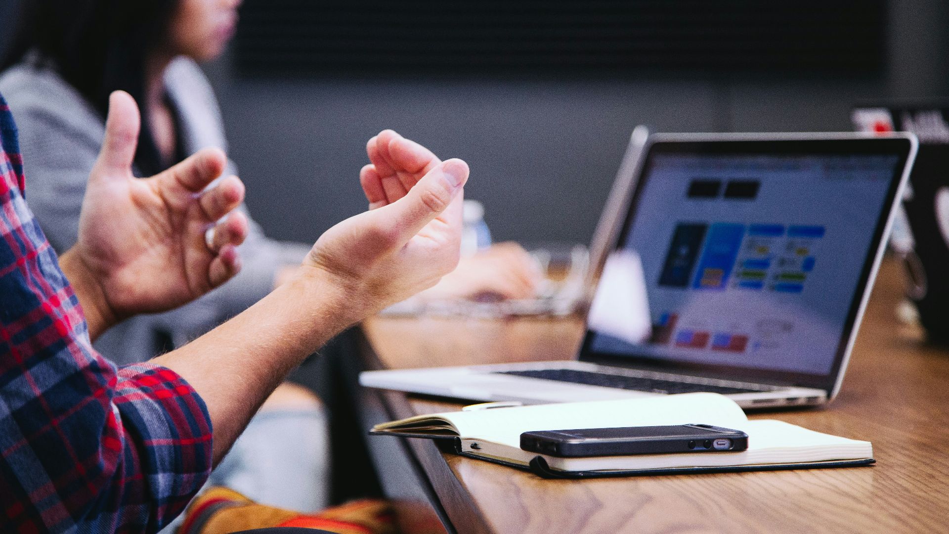 black smartphone near person