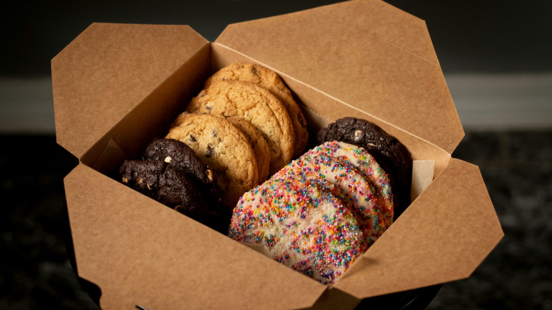brown and purple bread in brown cardboard box