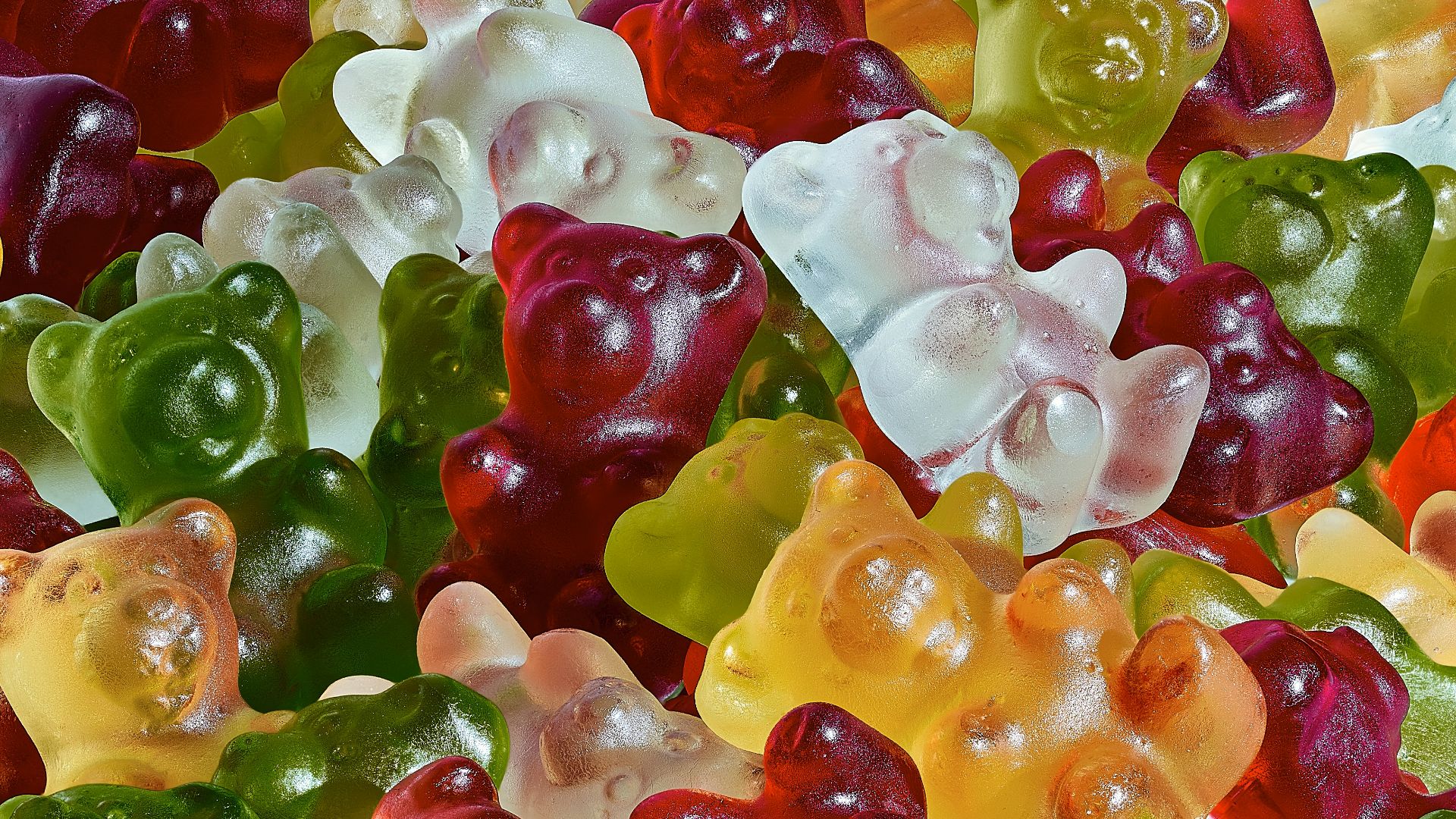 a lot of gummy bears that are all different colors