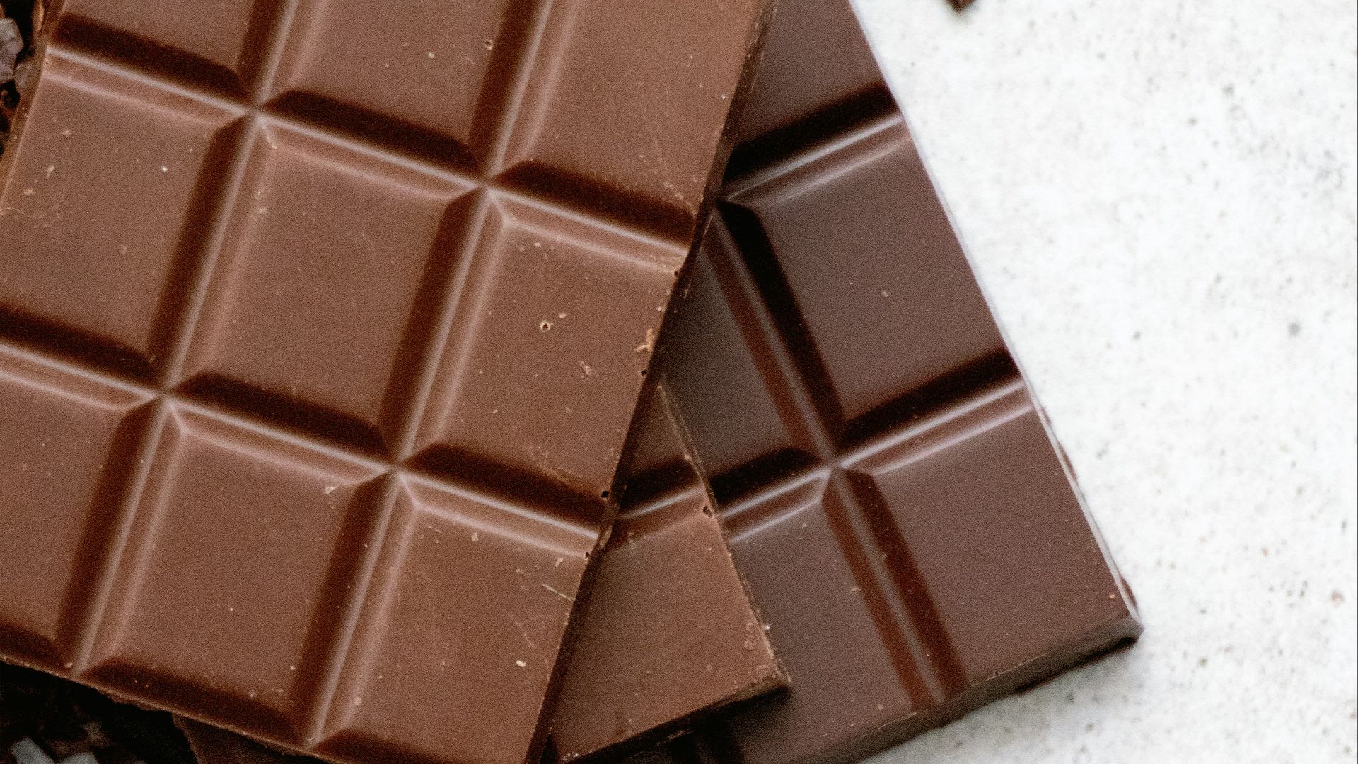 chocolate bar on white table