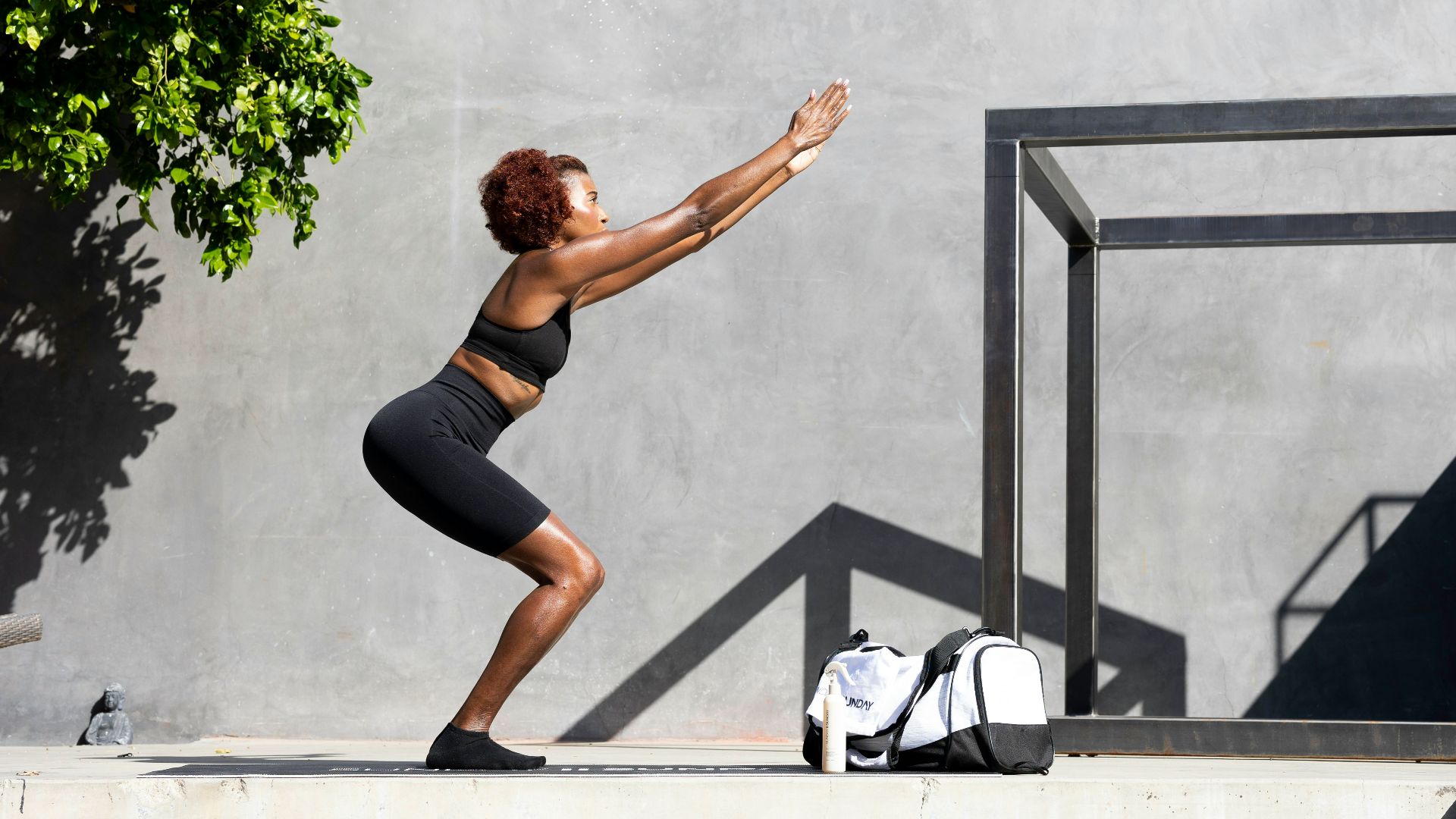 a person doing a back bend