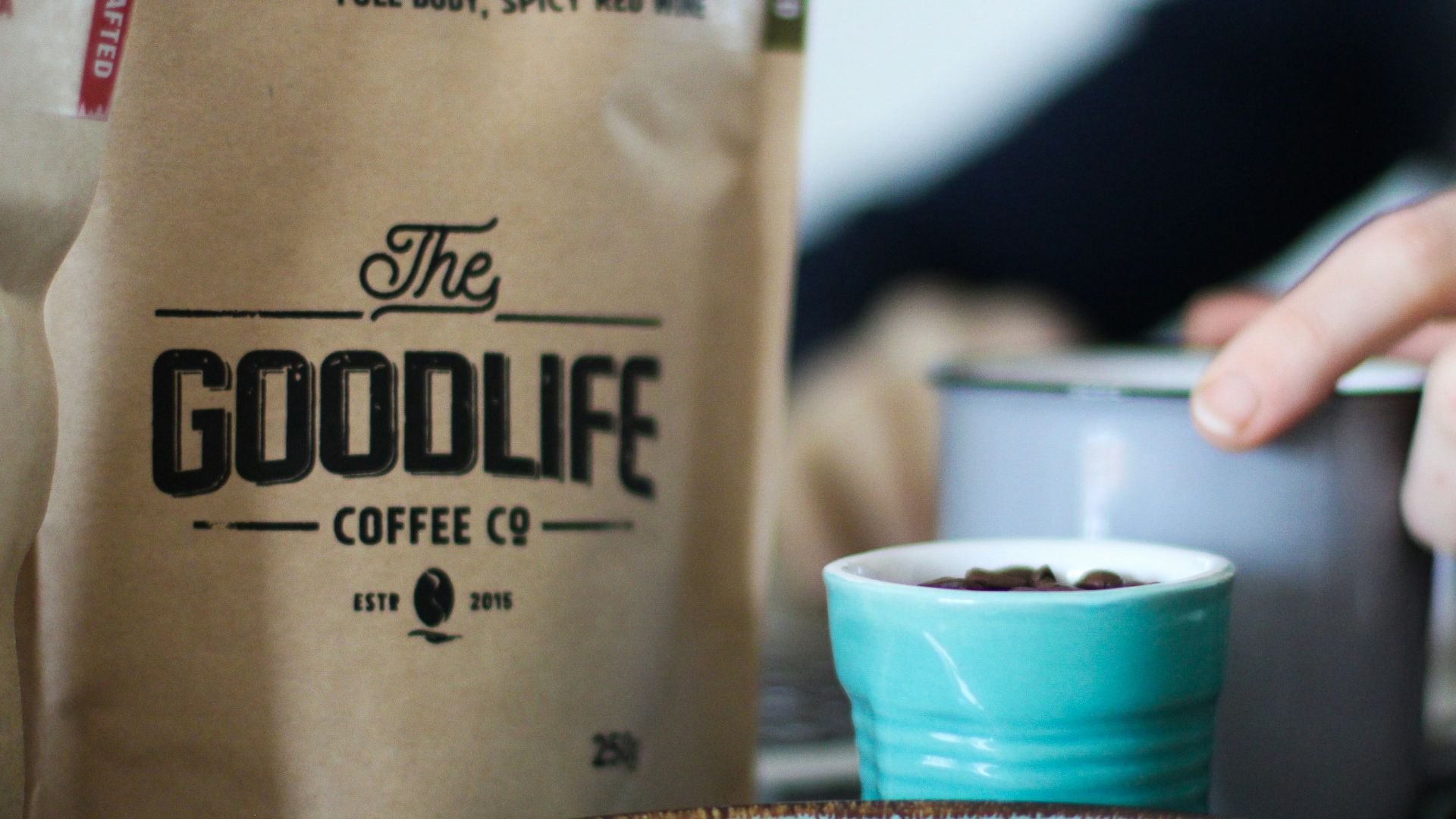 plate full of biscuits and bag of coffee