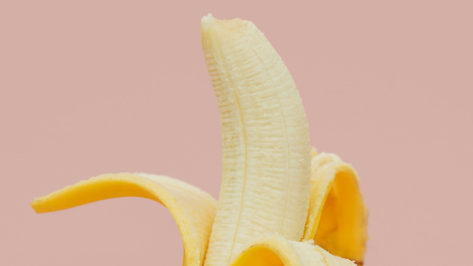 half peeled banana fruit