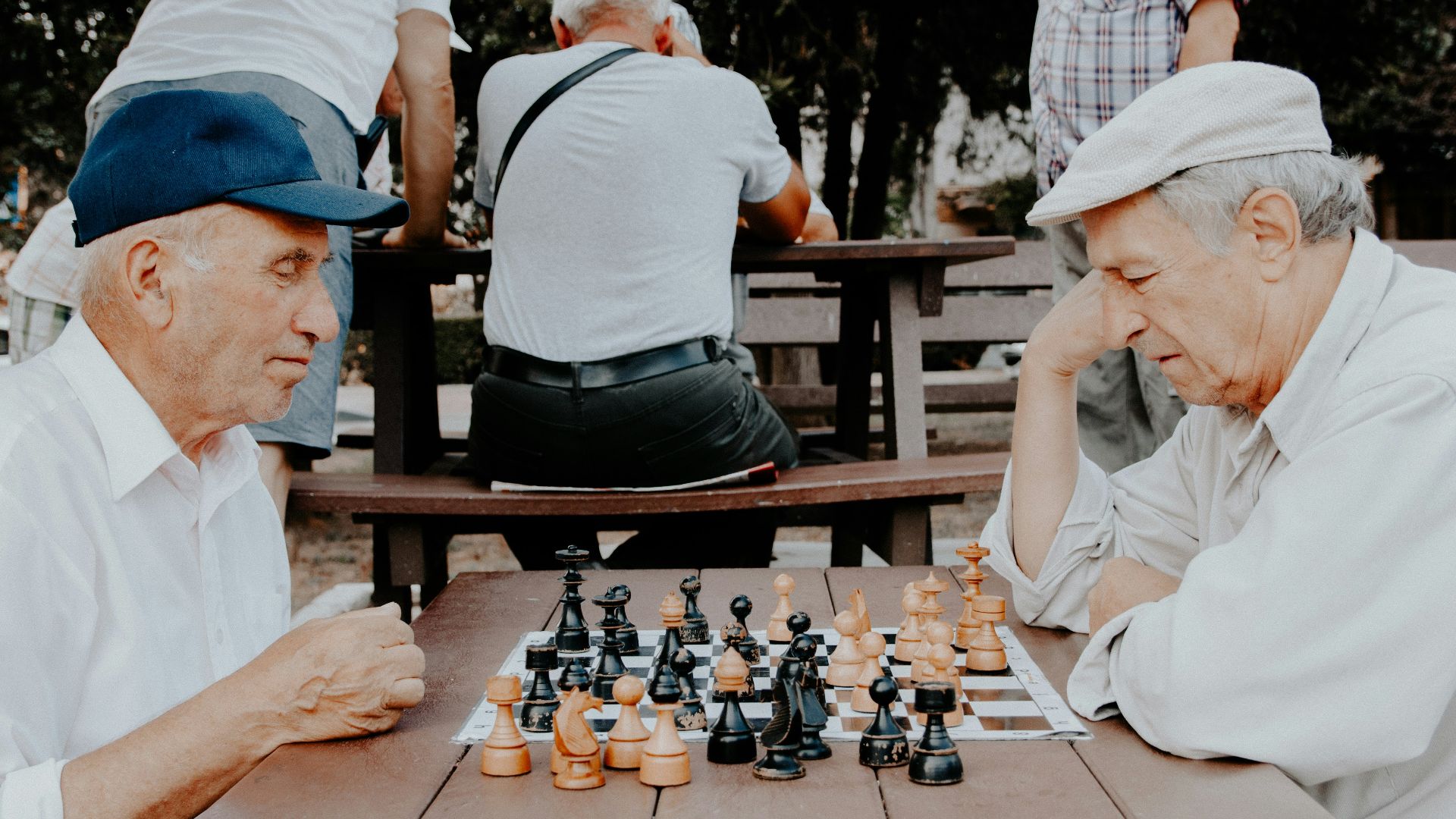 two men playing chess