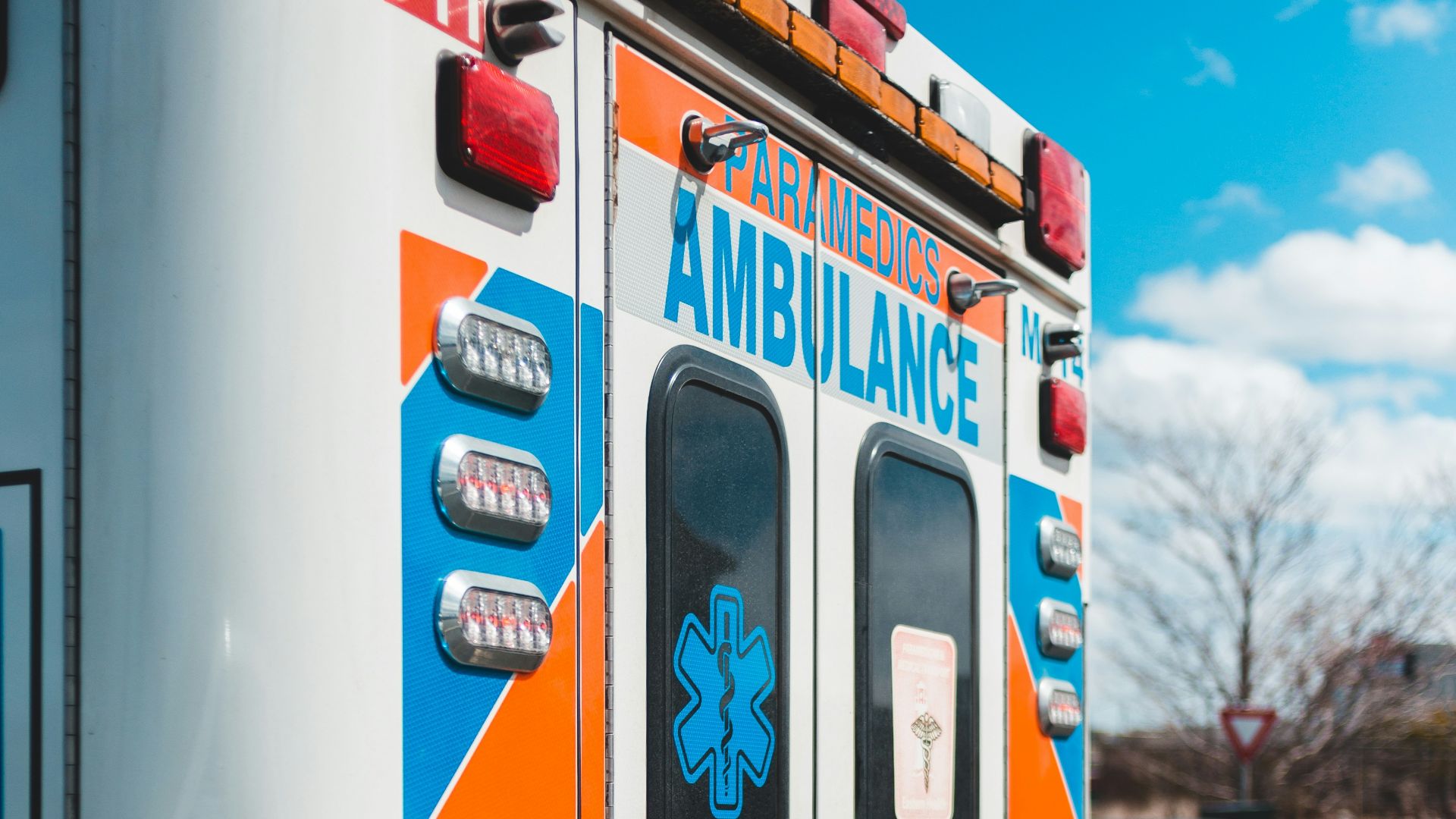 white red and blue van