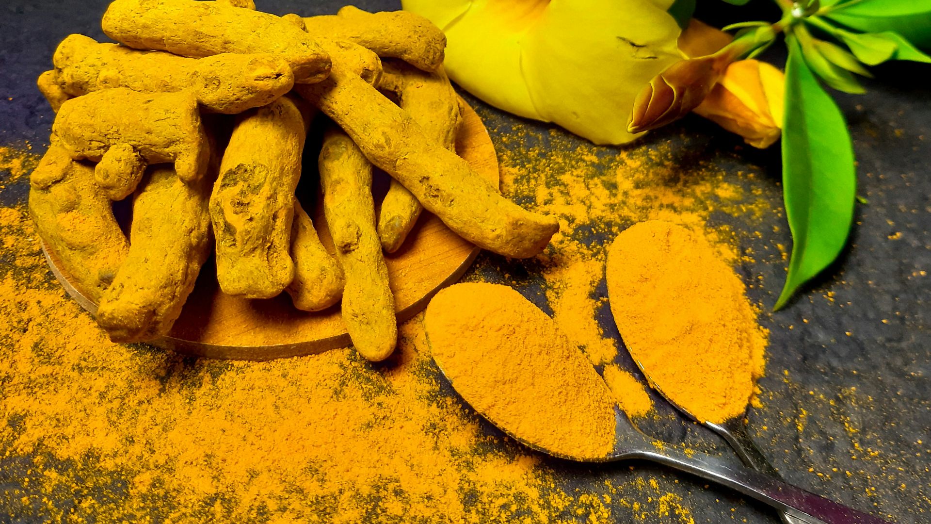 yellow flower on gray surface