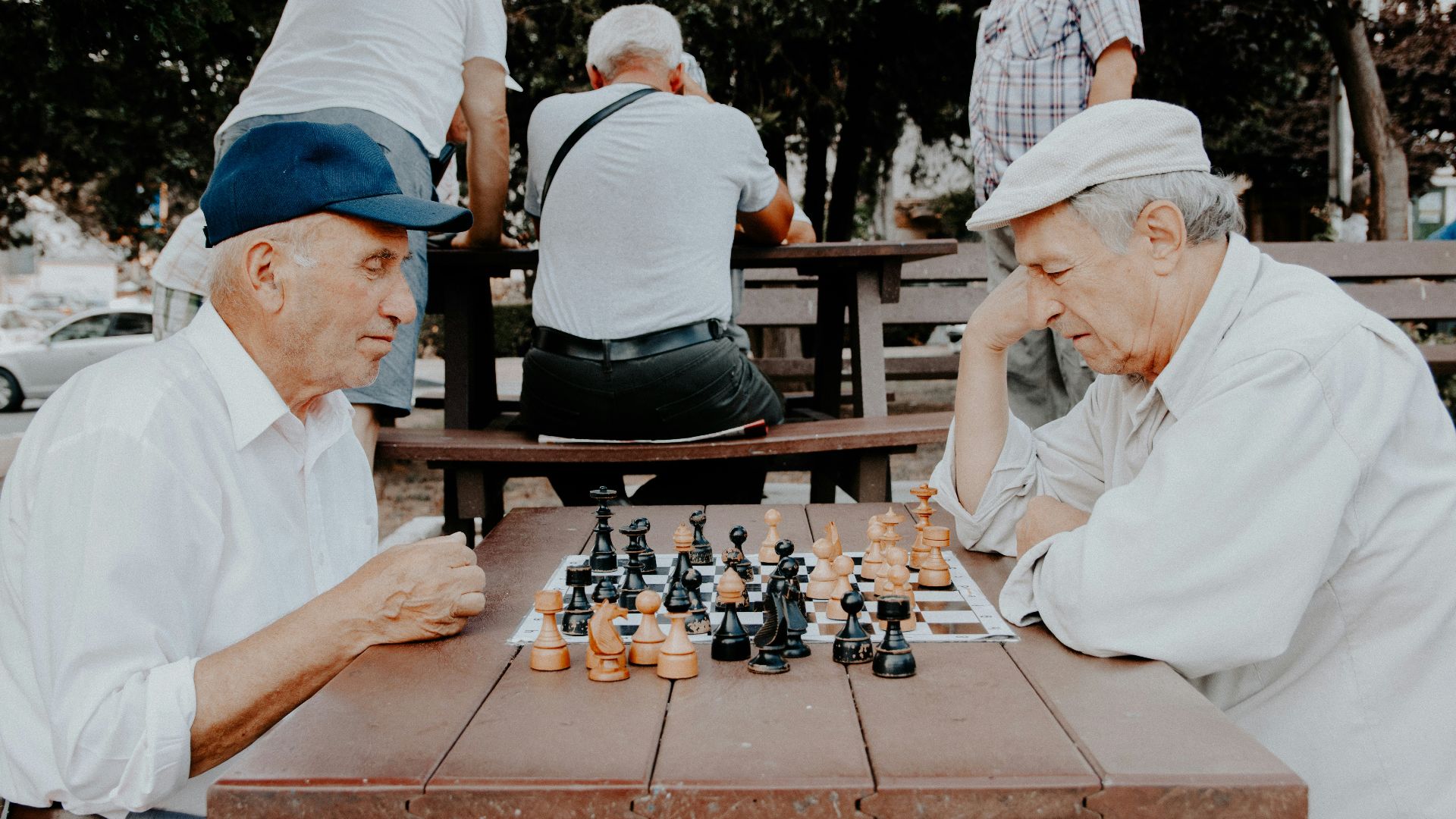 two men playing chess