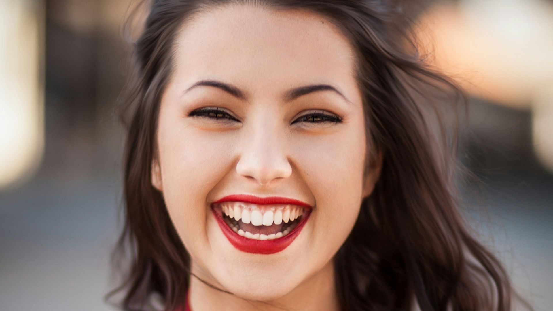 closeup photography of woman smiling