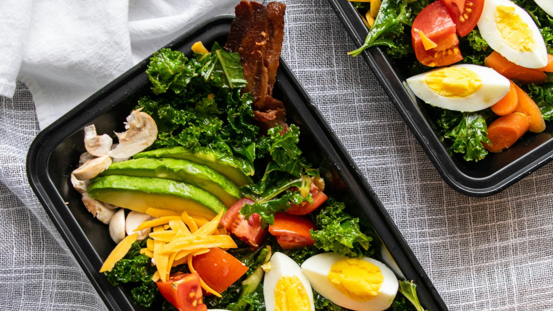 a couple trays of food