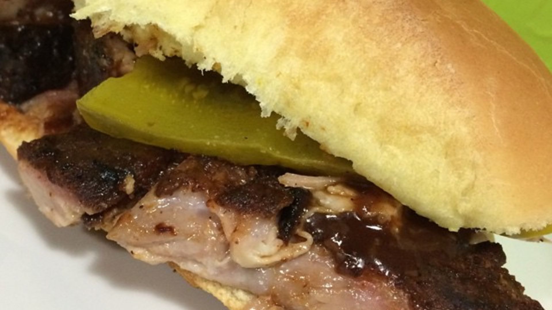 File:Finishing off leftover ribs with a homemade