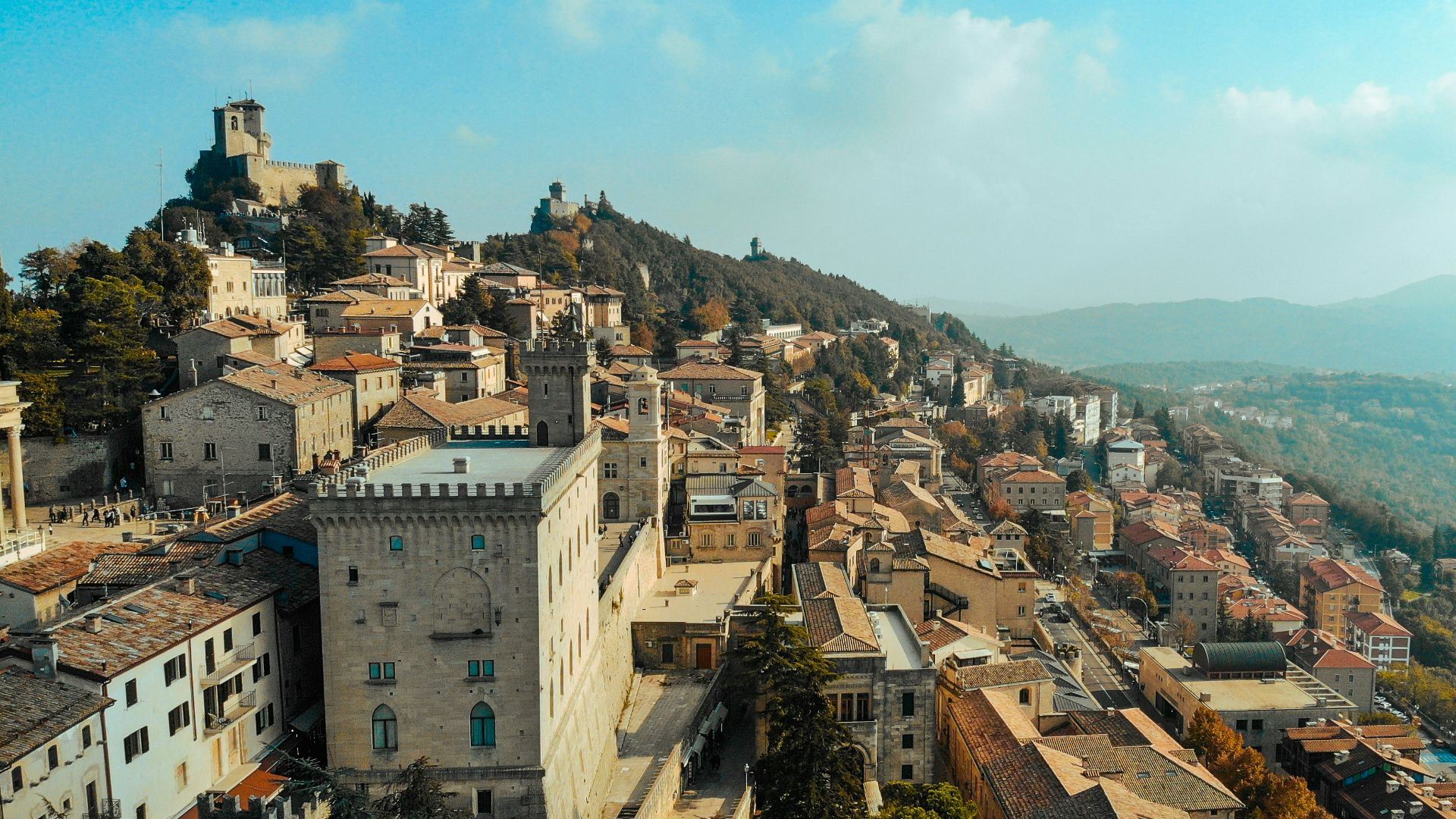 a small village on top of a mountain