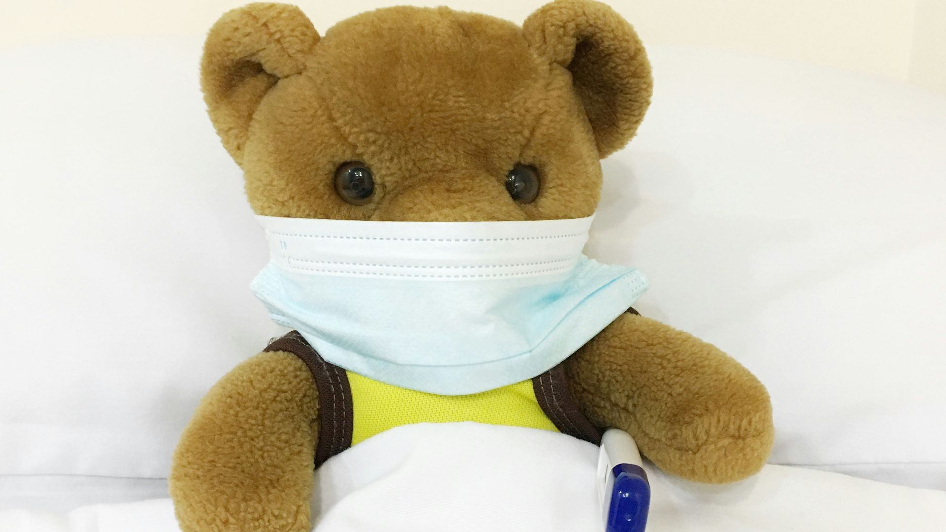 brown bear plush toy on white textile