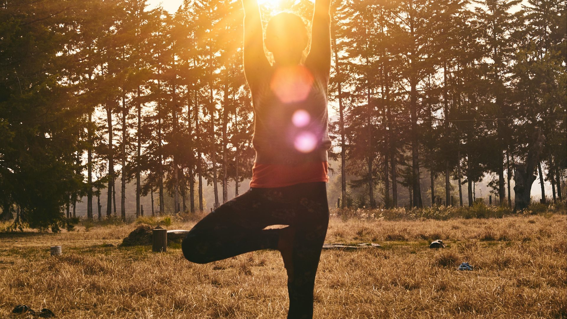 woman in black pants and pink shirt standing on green grass field during daytime