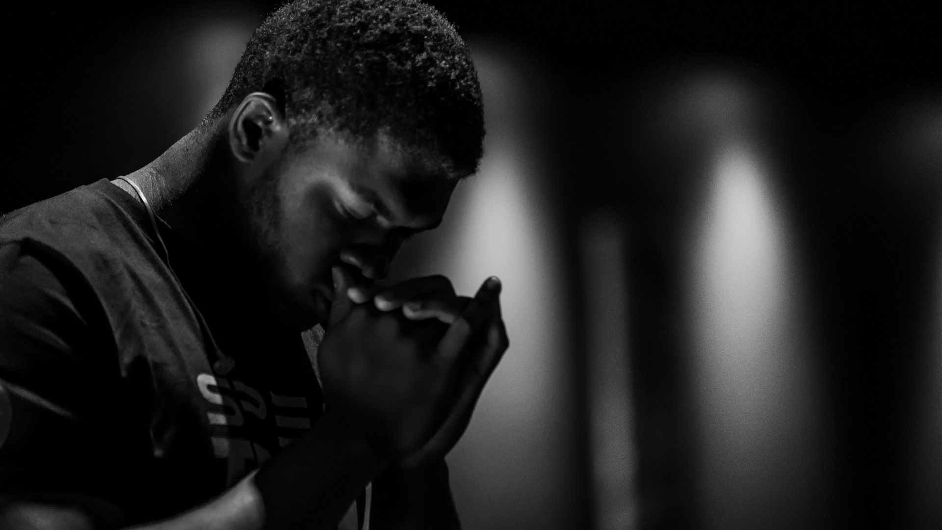 man praying