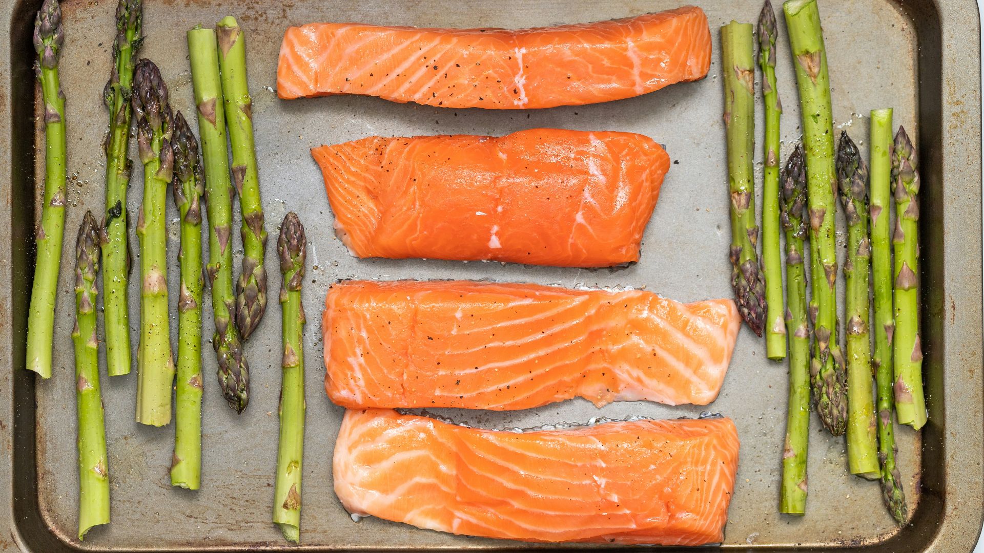 four raw fish meat