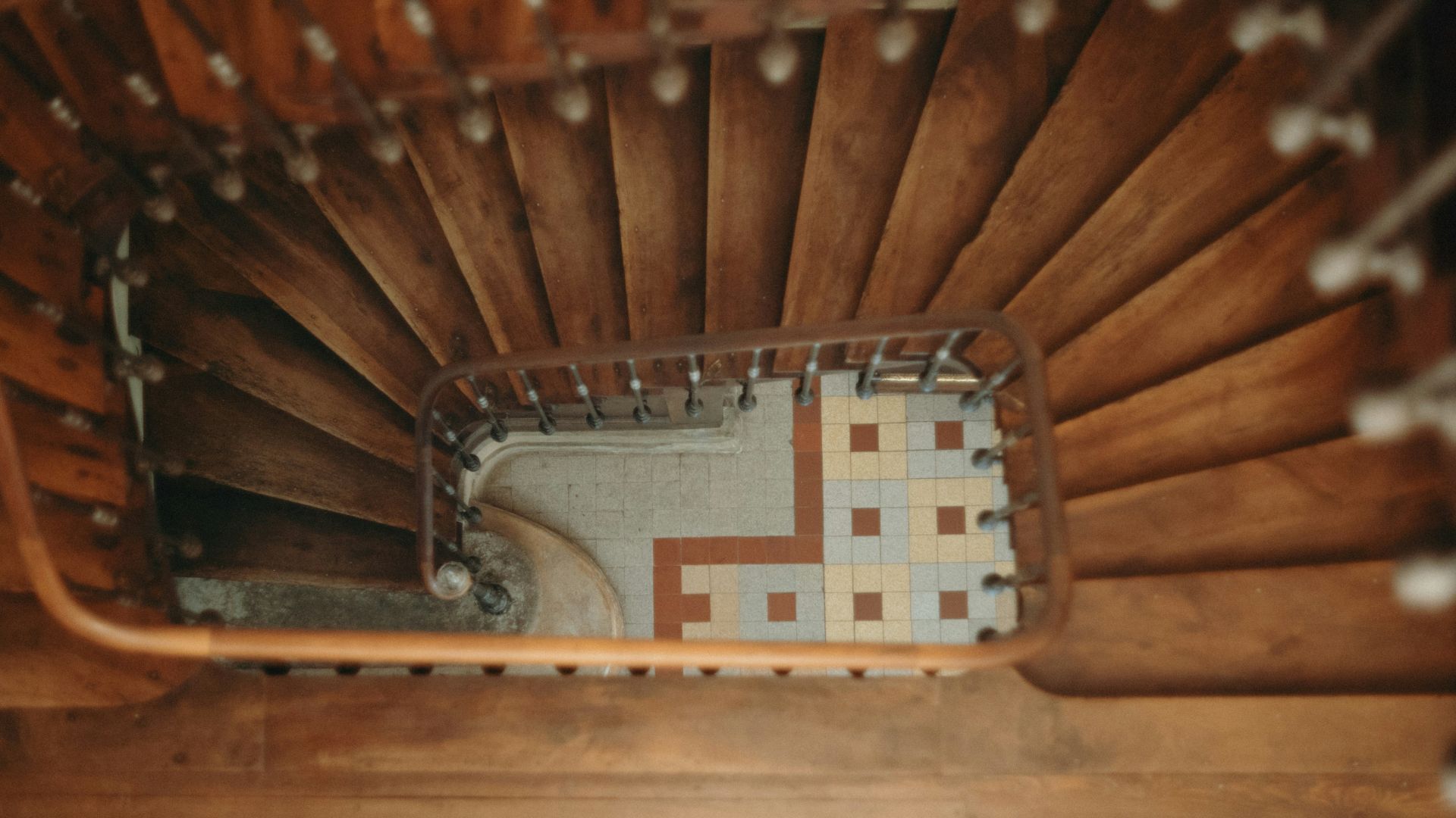 aerial view photography of stairs