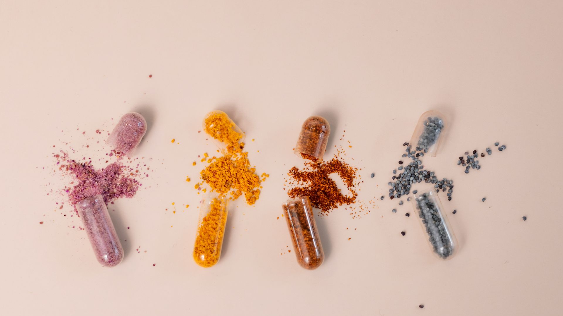 A group of pills sitting next to each other