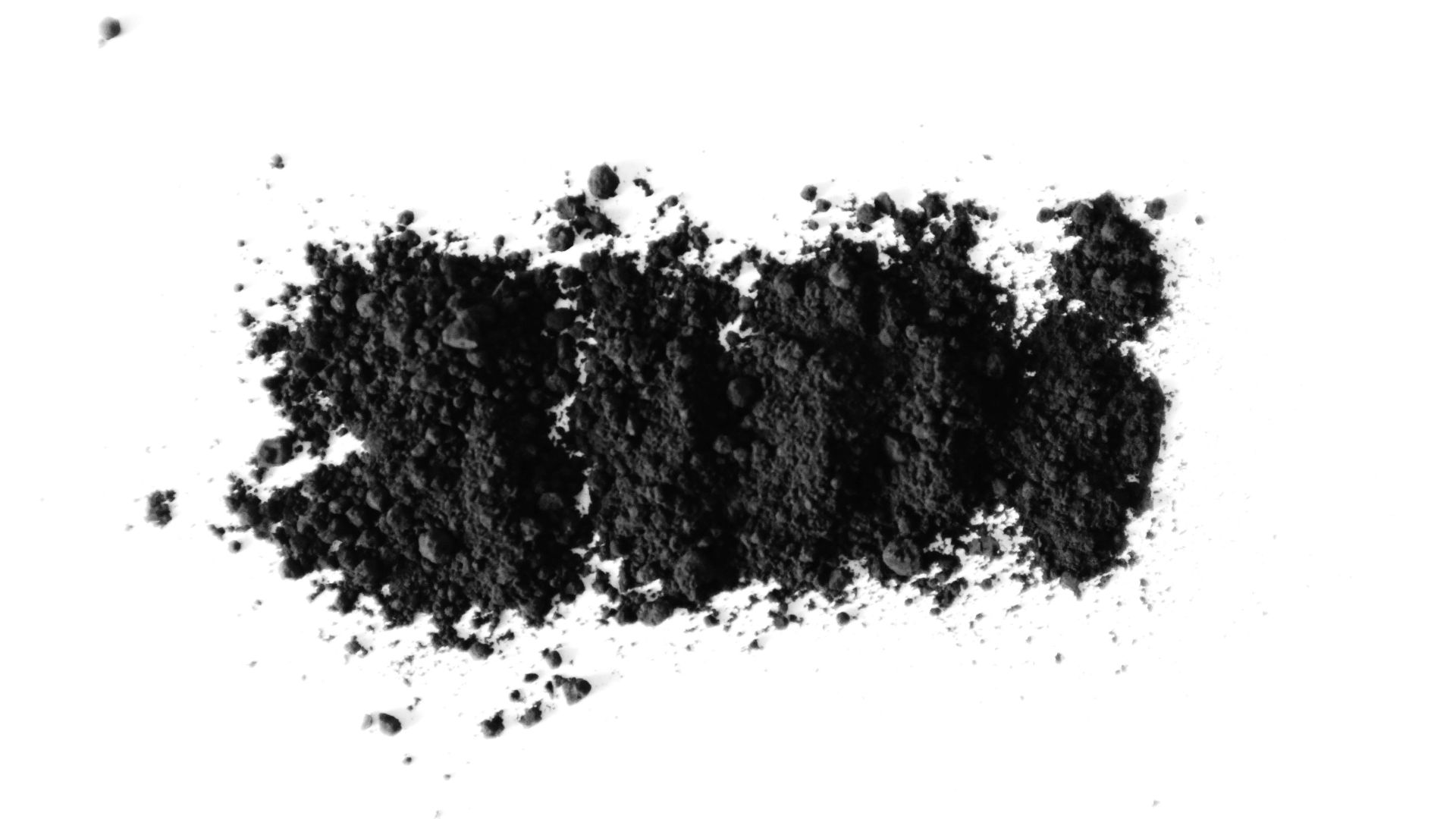 black powder on white surface