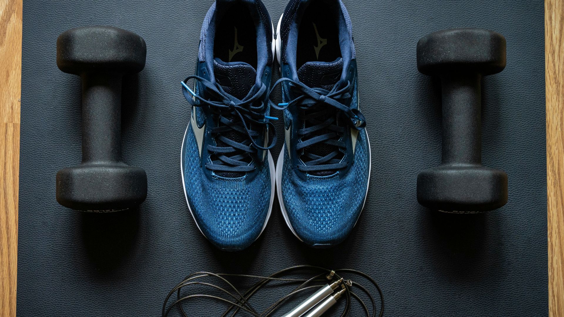 blue and black nike athletic shoes